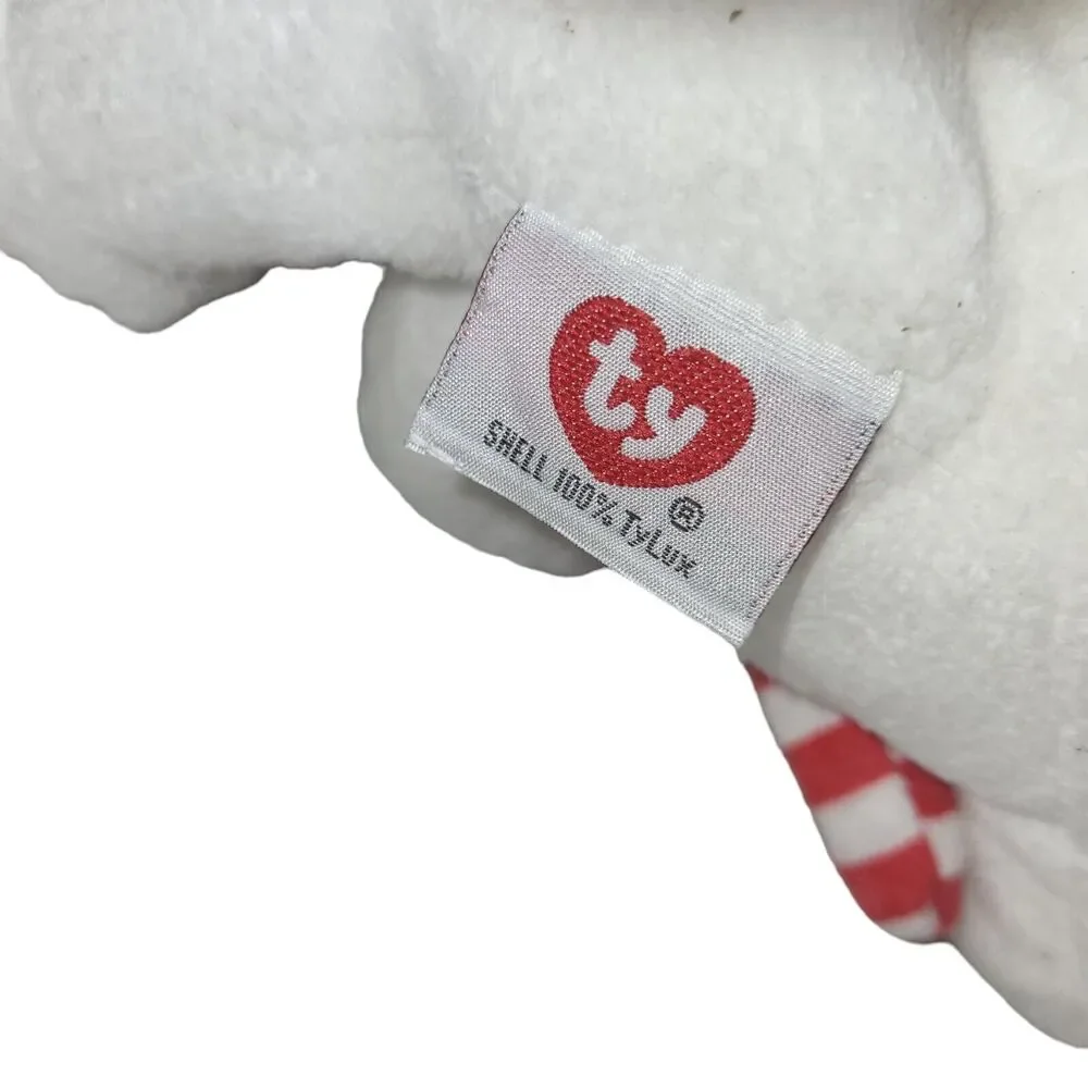 Ty Pluffies Plush Candy Cane Christmas Polar Bear Tylux Stuffed Animal 2005 8